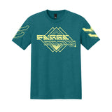 First Earth MMXXIV aqua unisex t-shirt for rave and festival wear