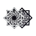 First Earth Tempest Blackout 20-inch mini flow star front and back for spinning, black and white rave prop