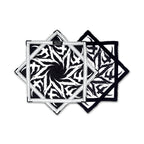 First Earth Tempest Blackout 20-inch mini flow star front and back for spinning, black and white rave prop