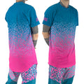 Neon Cheetah unisex mesh rave t-shirt with bold animal print for festivals and summer events