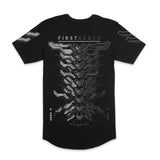 First Earth MMXXIV silver unisex t-shirt for rave and festival wea