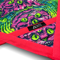 Cheshire Dreams – UV spinning flow star by First Earth, vibrant rave prop with dreamlike art 