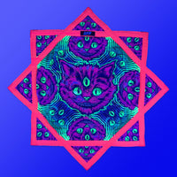 Cheshire Dreams – UV spinning flow star by First Earth, vibrant rave prop with dreamlike art 