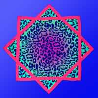 Cheshire Dreams – UV spinning flow star by First Earth, vibrant rave prop with dreamlike art 
