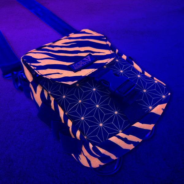 Sacred Stripes - UV - Sling Bag under blacklight