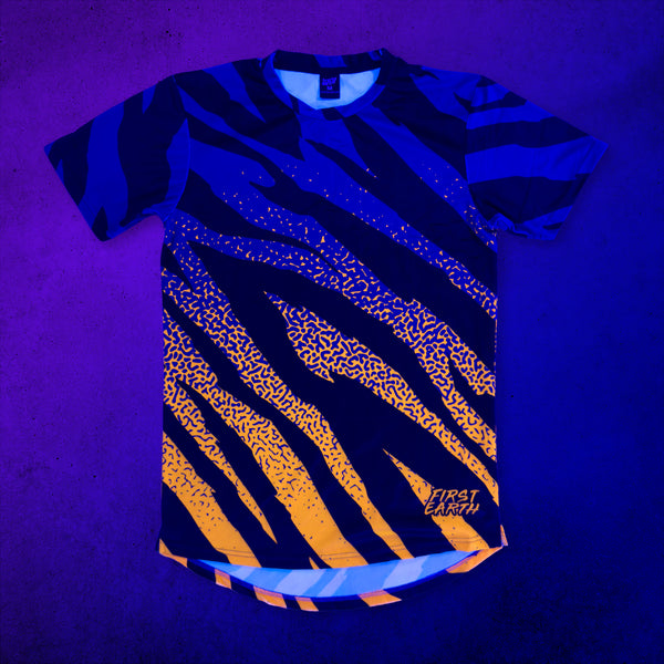 Sacred Stripes - UV - Velvet T-Shirt under blacklight