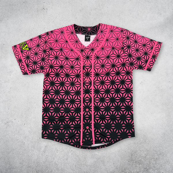 Asanoha Pink - UV - Baseball Jersey