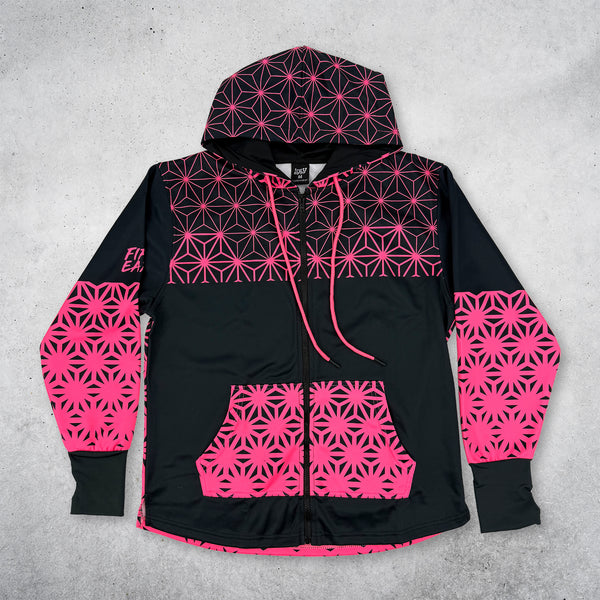 Asanoha Pink - UV - Zip Up Hoodie