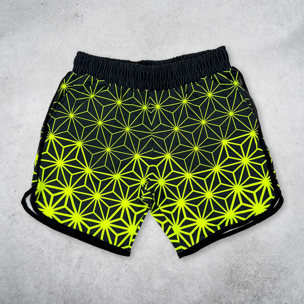 Asanoha Yellow - UV - Shorts