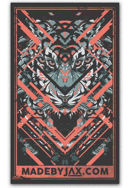 Glitch Tiger - Vinyl Sticker