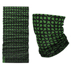 Cells green tubular bandana by First Earth – rave face wrap with cellular pattern, moisture-wicking microfiber polyester for flow performance 