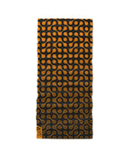 Cells orange tubular bandana by First Earth – rave face wrap with bright cellular print, moisture-wicking and stretchy for active wear 