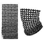 Cells white tubular bandana by First Earth – rave face wrap with subtle cellular print, lightweight and breathable for all-night wear 