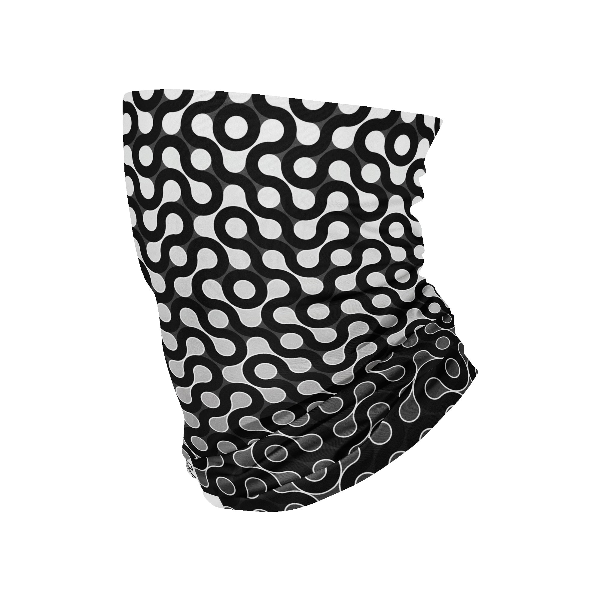 Cells white tubular bandana by First Earth – rave face wrap with subtle cellular print, lightweight and breathable for all-night wear 