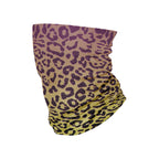 Space Cheetah tubular bandana by First Earth – tubular rave face wrap with glowing cheetah pattern, breathable fabric perfect for dusty rave environments 