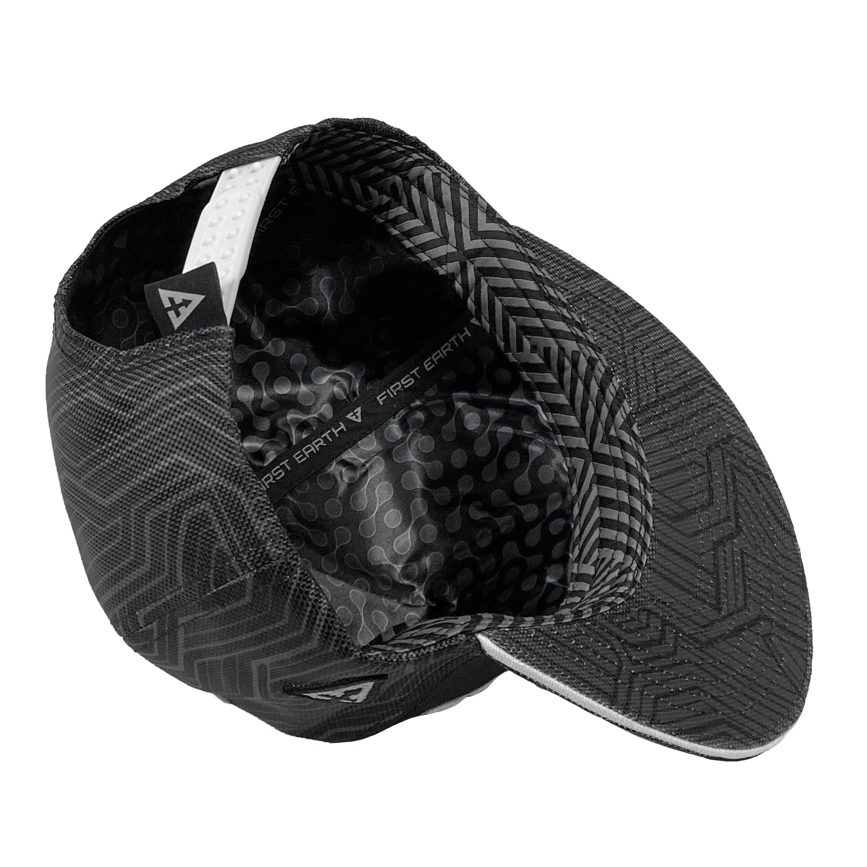 Circuit snapback hat by First Earth – tech-y rave lid with popping 3D embroidery, ballistic nylon fabric, custom sweatband, satin liner, and hidden pocket—limited edition festival accessory 