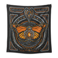 Monarch tapestry by First Earth – bold rave wall art featuring butterfly motif on premium polyester, 36″×72″, hemmed edges and loops for easy display at home or festivals 
