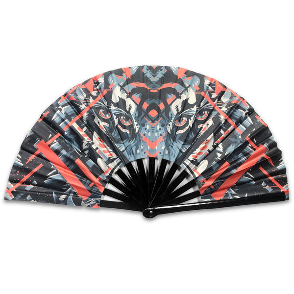 Glitch Tiger - Hand Fan