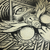 Owl Emblem - Gold - Screen Print