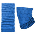Peacock blue tubular bandana by First Earth – rave face wrap with peacock feather pattern, one-size-fits-most and moisture-wicking for comfort 