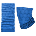 Peacock blue tubular bandana by First Earth – rave face wrap with peacock feather pattern, one-size-fits-most and moisture-wicking for comfort 