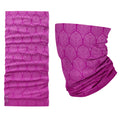 Peacock pink tubular bandana by First Earth – rave face wrap with pink peacock feather design, soft breathable fabric for festival flow 