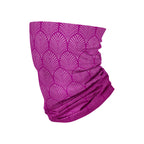 Peacock pink tubular bandana by First Earth – rave face wrap with pink peacock feather design, soft breathable fabric for festival flow 